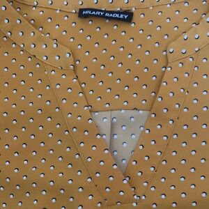 Hilary Radley  Woman’s Yellow Polka Dot Top